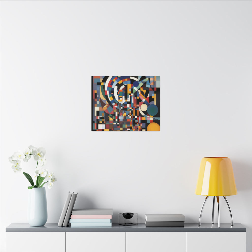 Abstract Reverie #9 gallery-wrapped canvas print â€” color wave abstract in indigo and rose, JB Studio â€” view 109