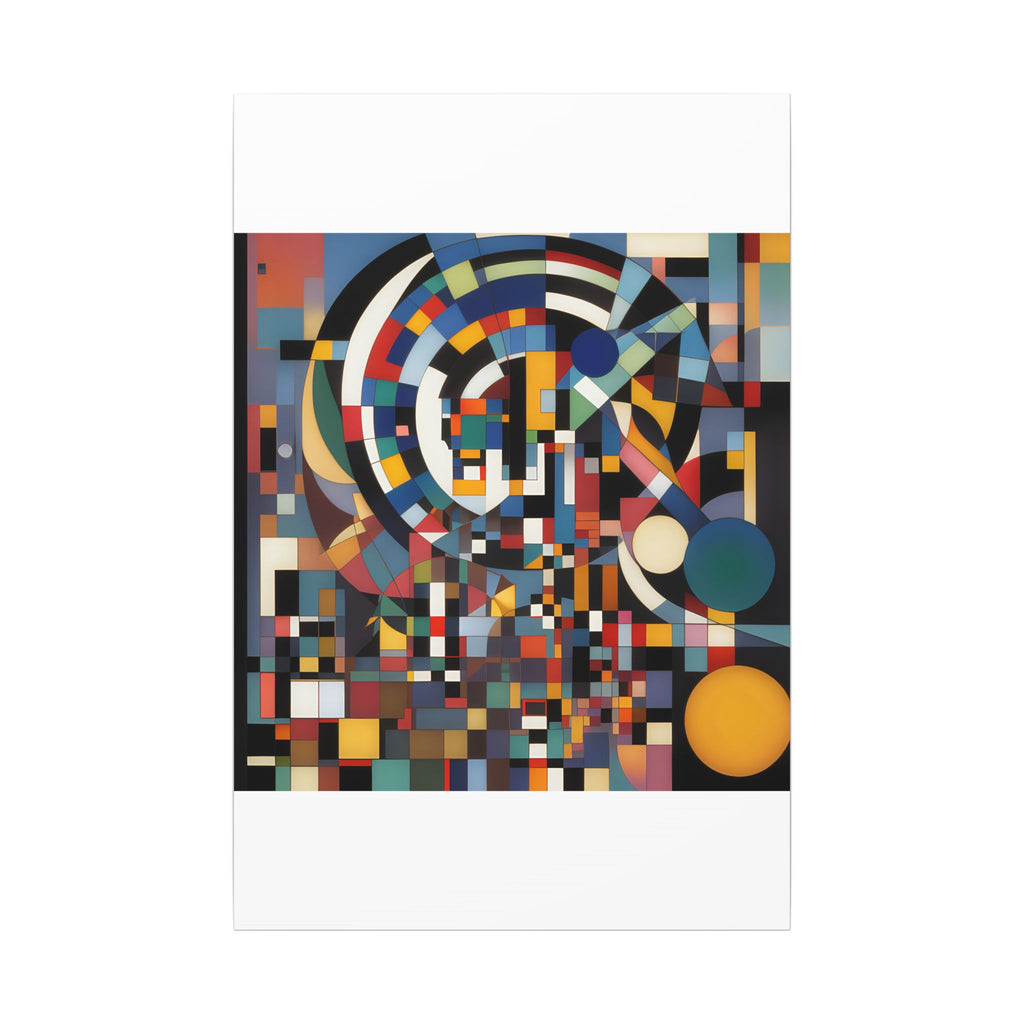 Abstract Reverie #9 gallery-wrapped canvas print â€” color wave abstract in indigo and rose, JB Studio â€” view 235
