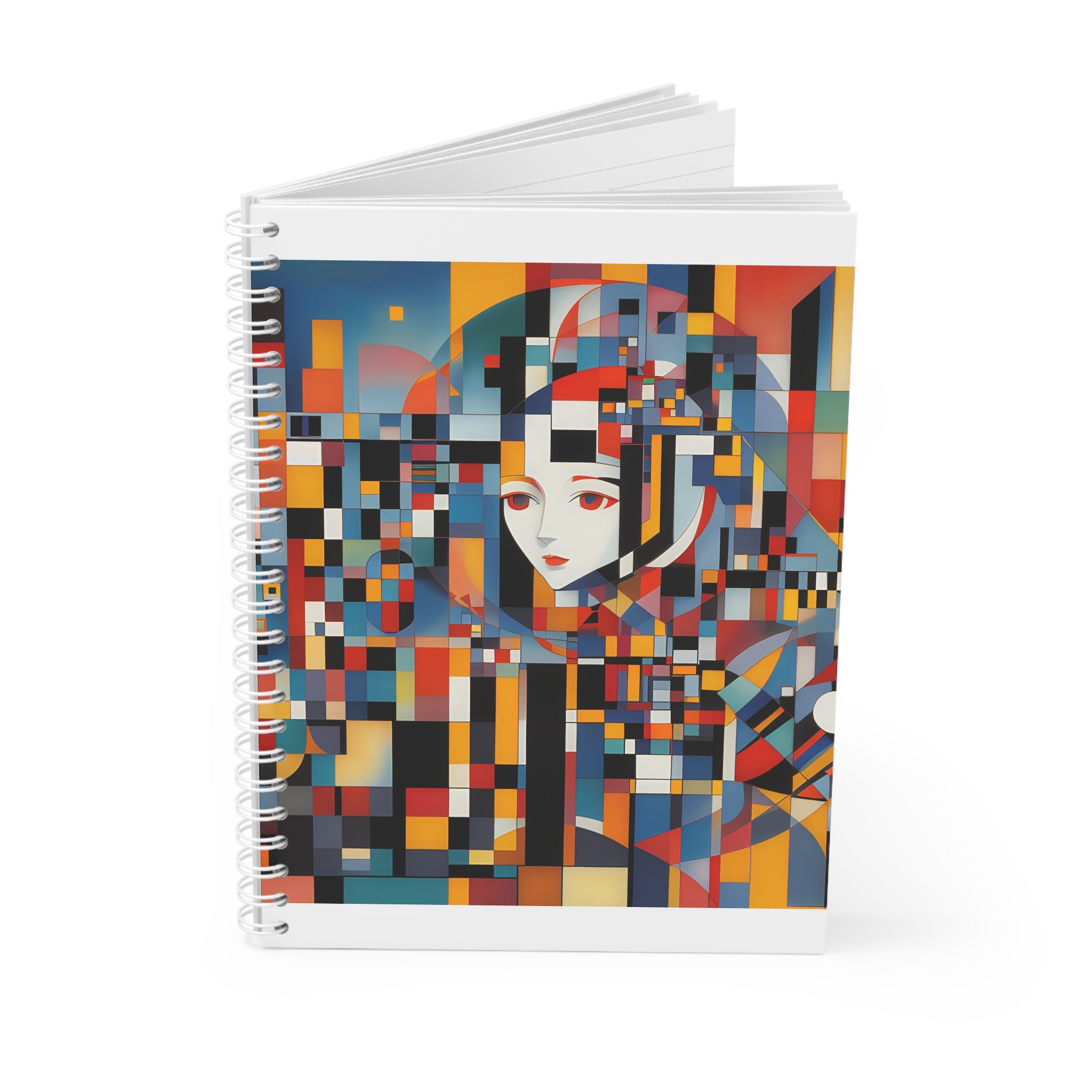 Abstract Reverie Spiral Notebook by JB Studio â€” lifestyle in-room view