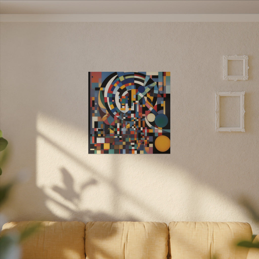 Abstract Reverie #9 gallery-wrapped canvas print â€” color wave abstract in indigo and rose, JB Studio â€” view 174