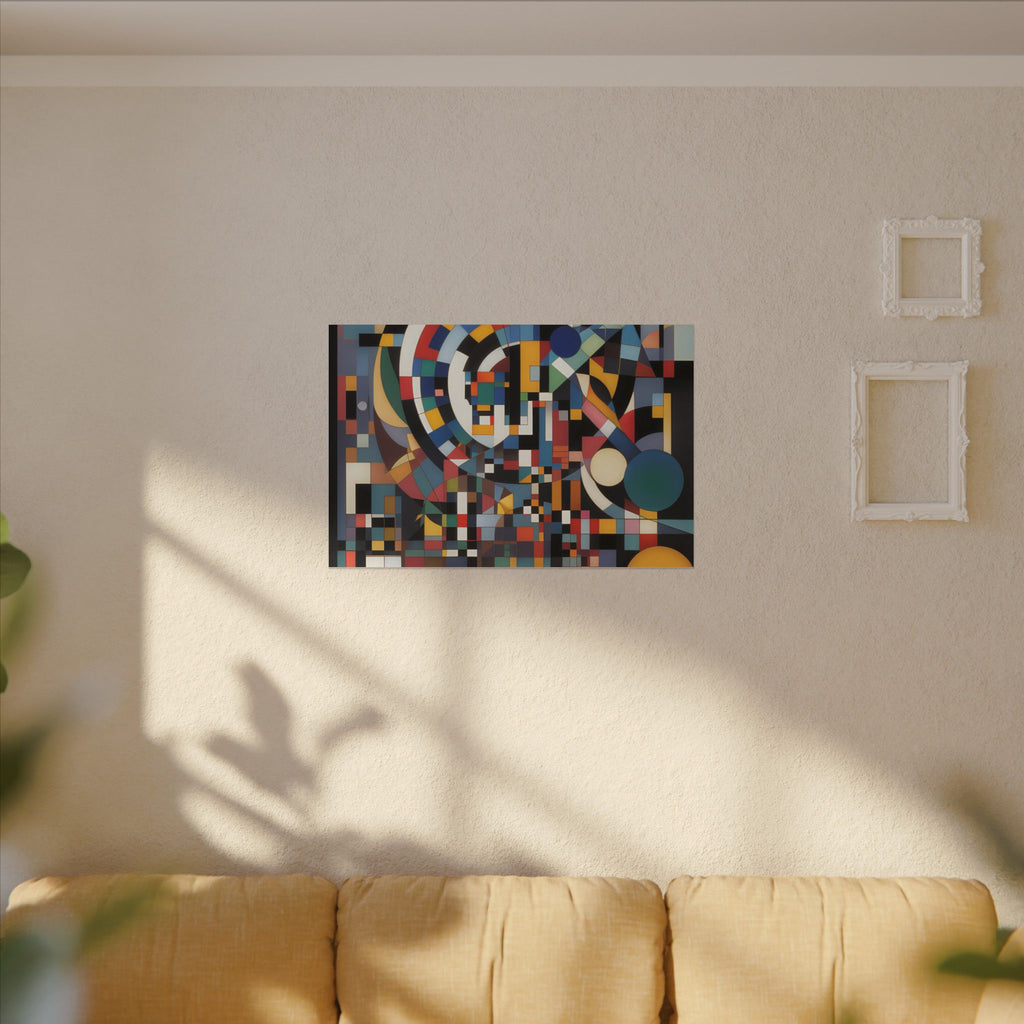 Abstract Reverie #9 gallery-wrapped canvas print â€” color wave abstract in indigo and rose, JB Studio â€” view 219