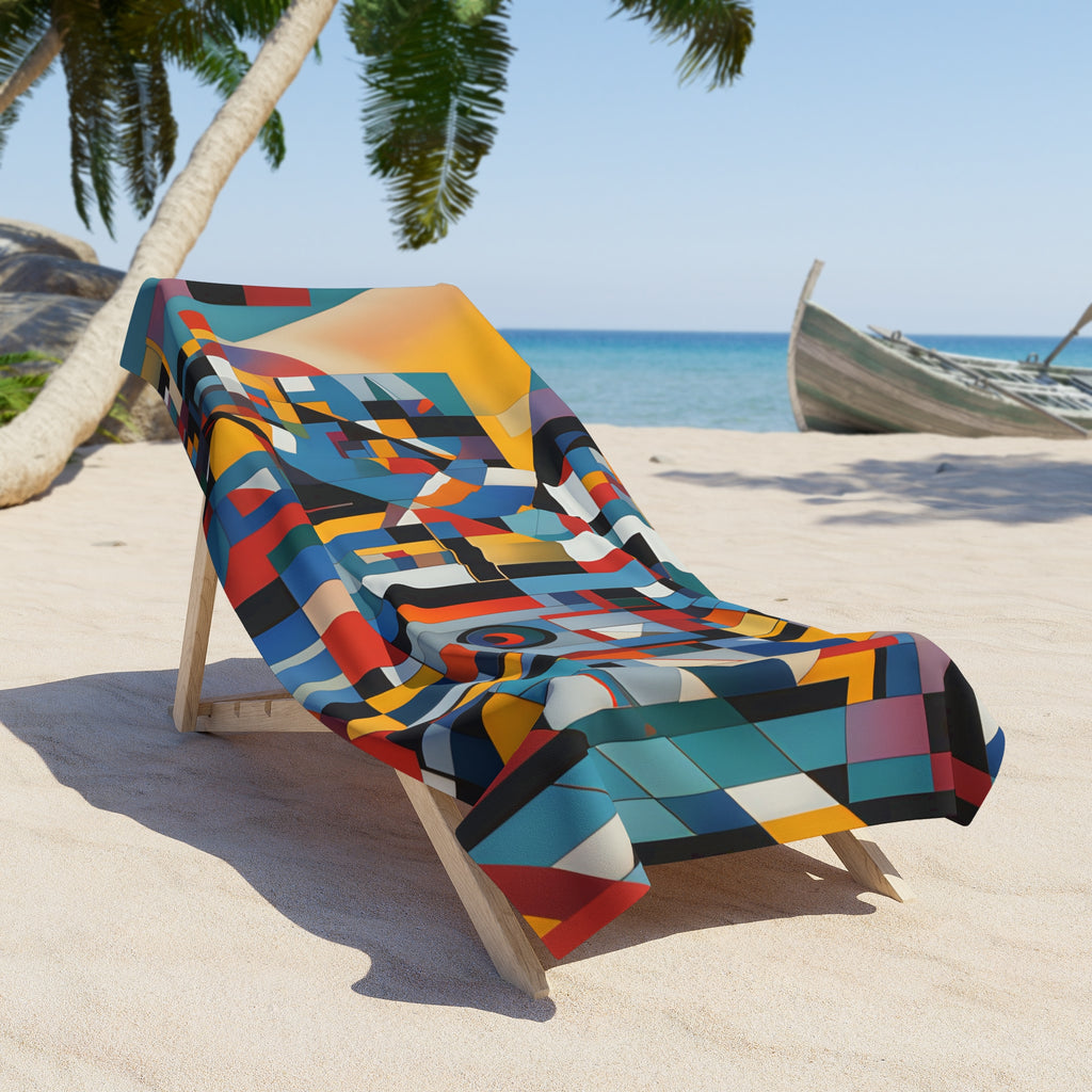 Abstract Reverie Beach Towel by JB Studio â€” close-up detail of artwork