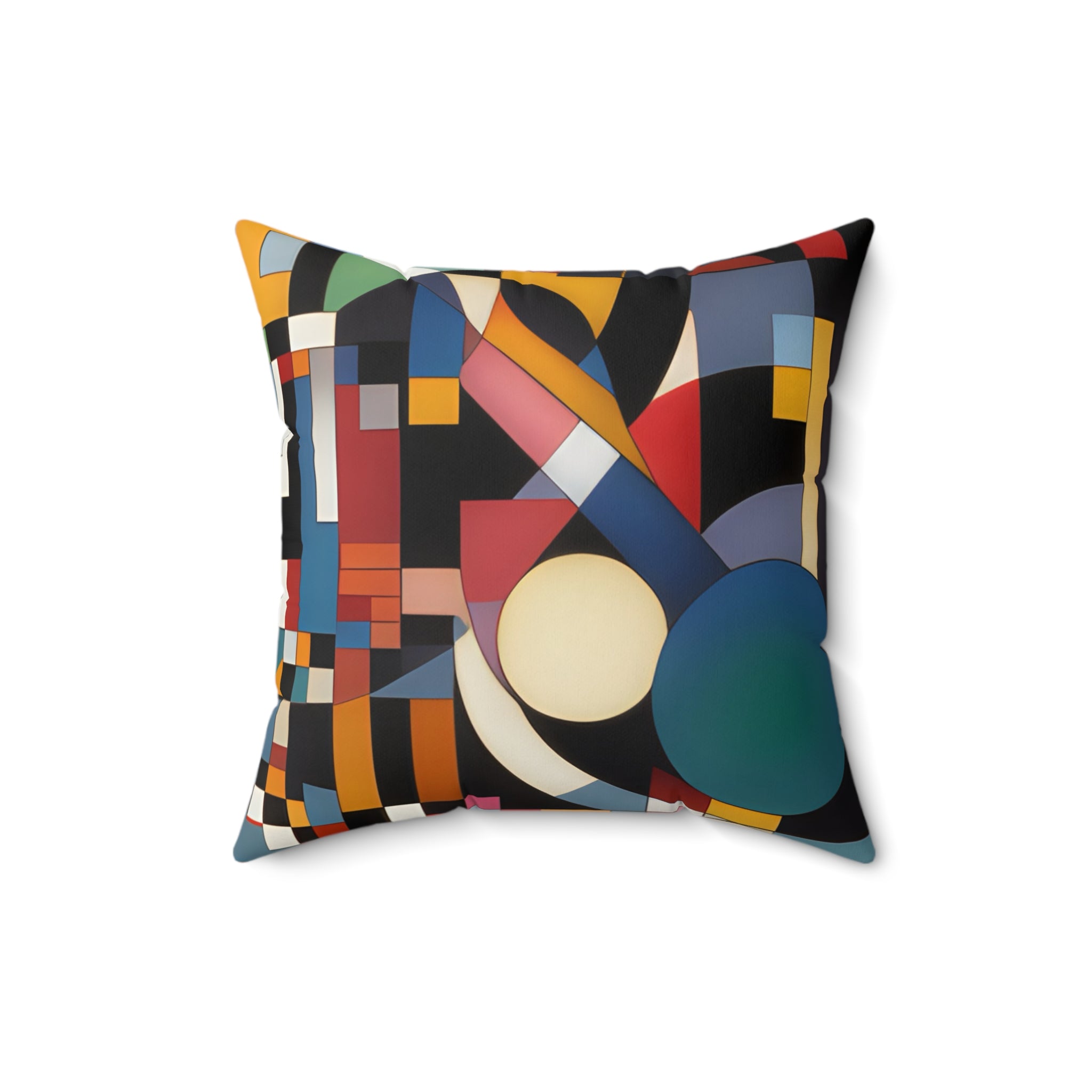 Abstract Reverie #9 throw pillow â€” indigo and blush color-wave abstract, soft poly, JB Studio â€” view 31