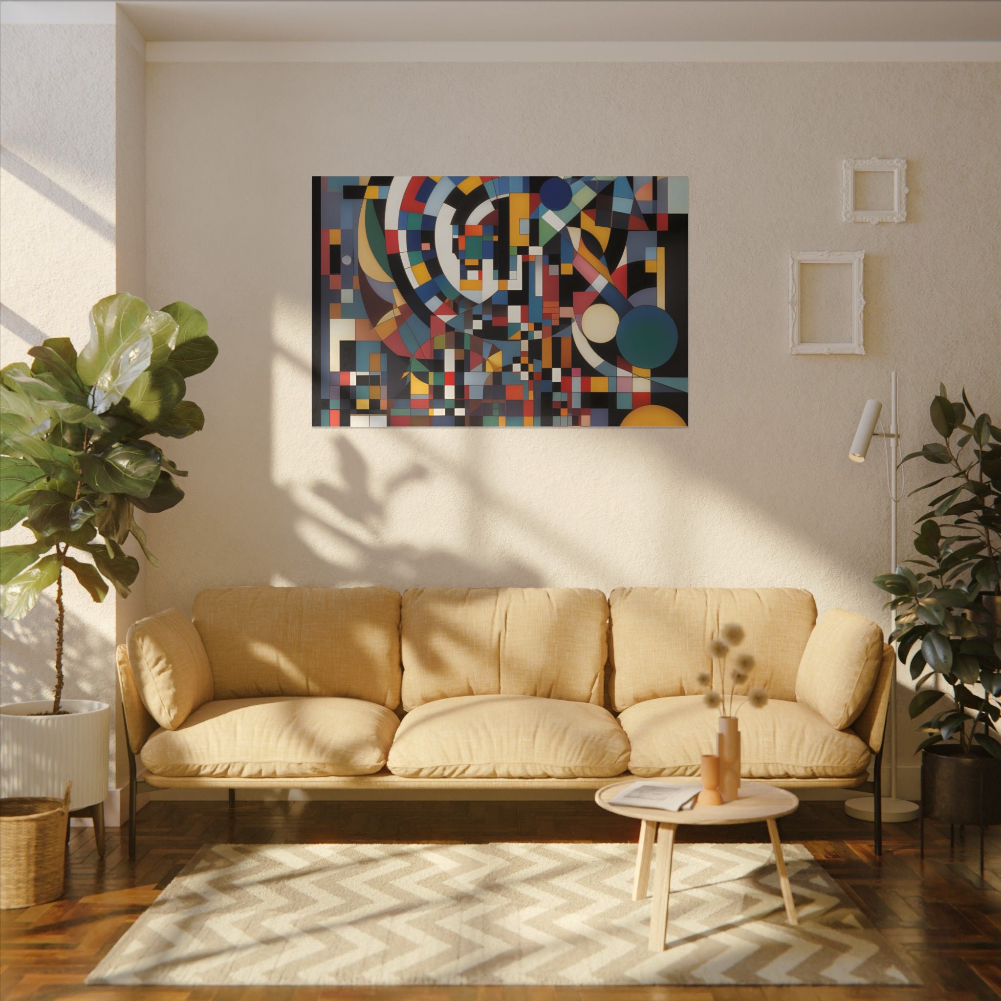 Abstract Reverie #9 gallery-wrapped canvas print â€” color wave abstract in indigo and rose, JB Studio â€” view 222