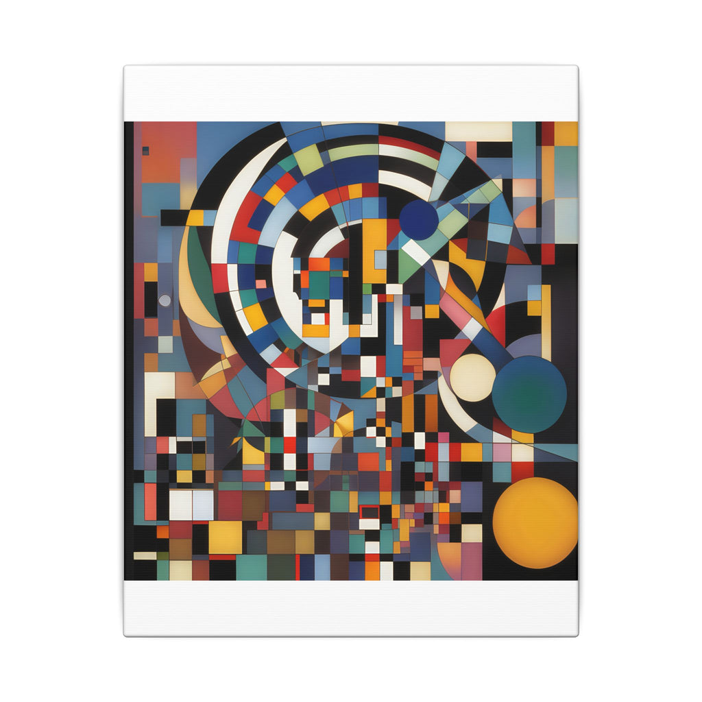 Abstract Reverie #9 gallery-wrapped canvas print â€” color wave abstract in indigo and rose, JB Studio â€” view 234