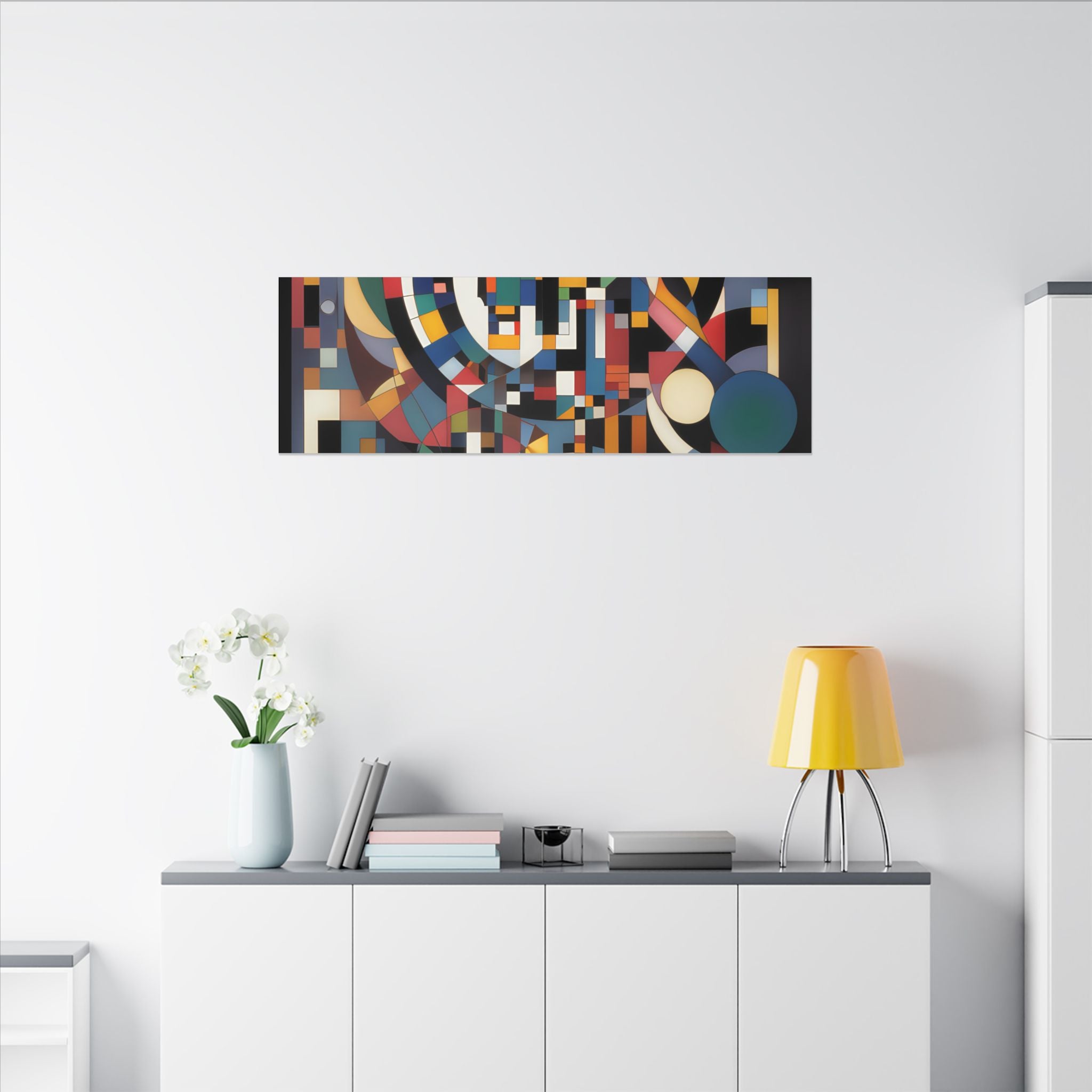 Abstract Reverie #9 gallery-wrapped canvas print â€” color wave abstract in indigo and rose, JB Studio â€” view 106