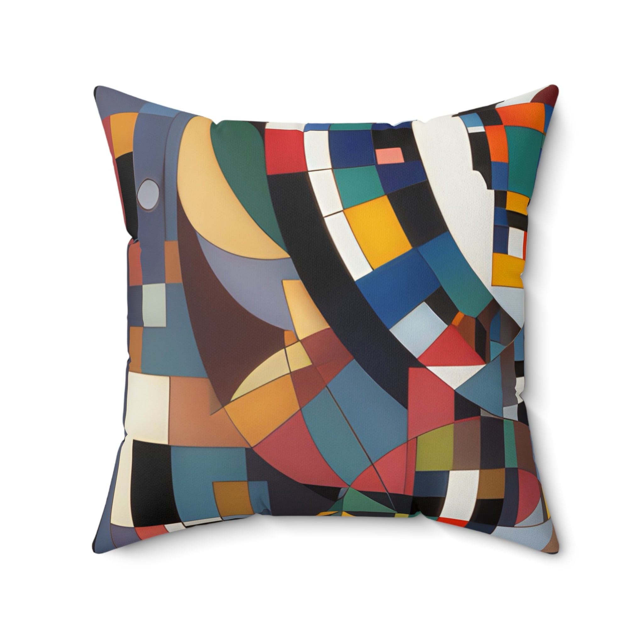 Abstract Reverie #9 throw pillow â€” indigo and blush color-wave abstract, soft poly, JB Studio â€” view 25
