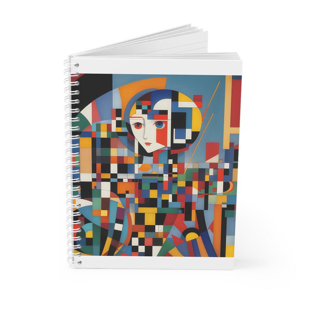 Abstract Reverie Spiral Notebook by JB Studio â€” lifestyle in-room view