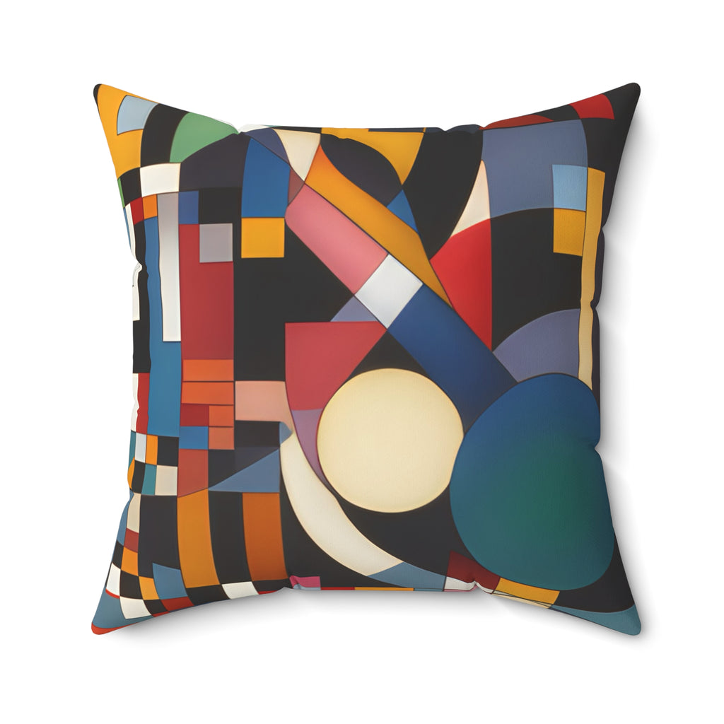 Abstract Reverie #9 throw pillow â€” indigo and blush color-wave abstract, soft poly, JB Studio â€” view 18