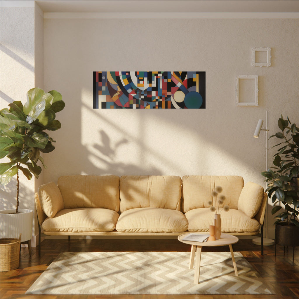 Abstract Reverie #9 gallery-wrapped canvas print â€” color wave abstract in indigo and rose, JB Studio â€” view 87