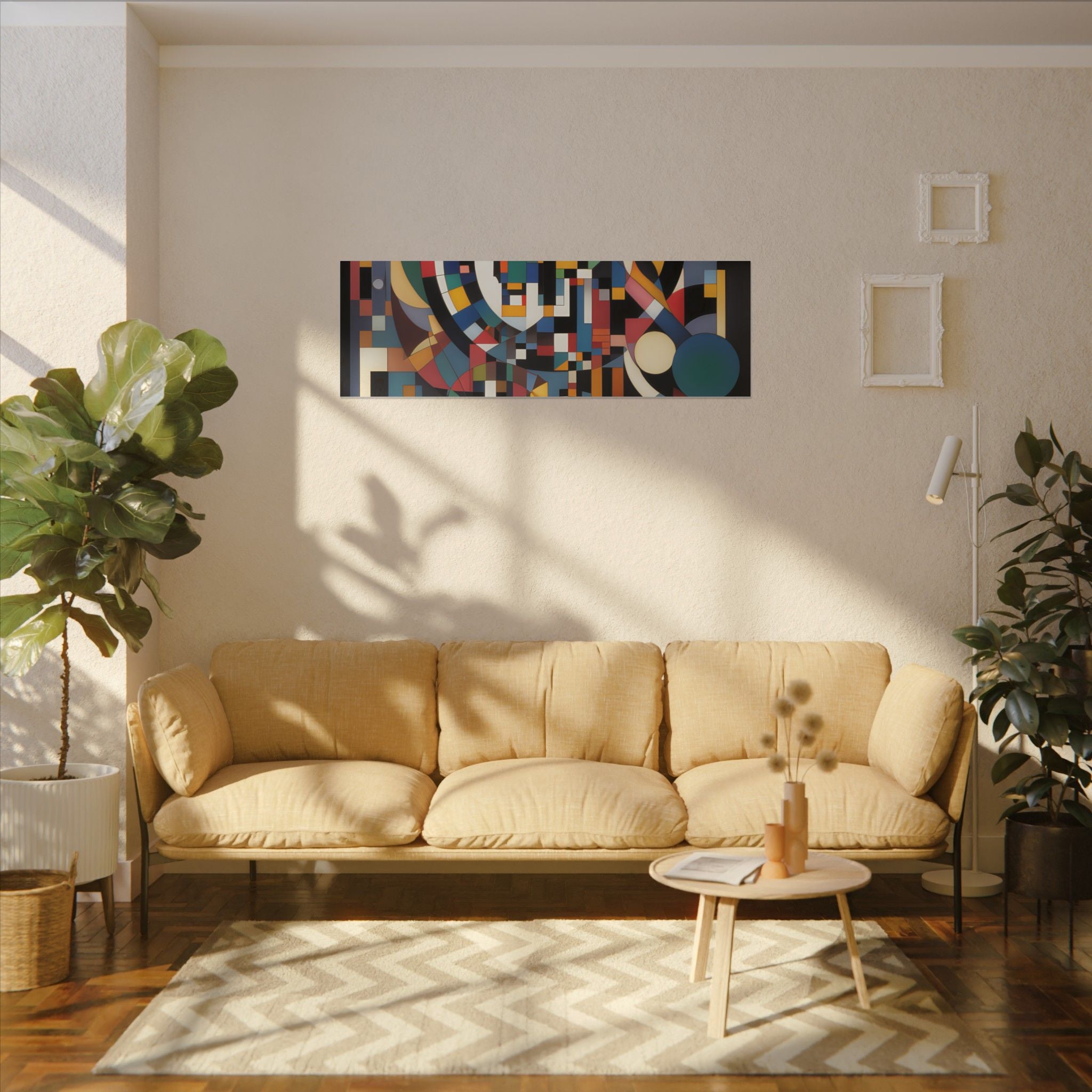 Abstract Reverie #9 gallery-wrapped canvas print â€” color wave abstract in indigo and rose, JB Studio â€” view 87