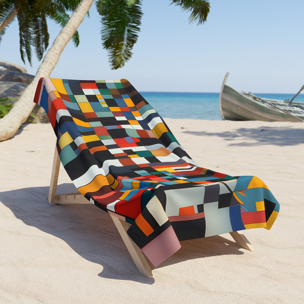 Abstract Reverie Beach Towel by JB Studio â€” close-up detail of artwork
