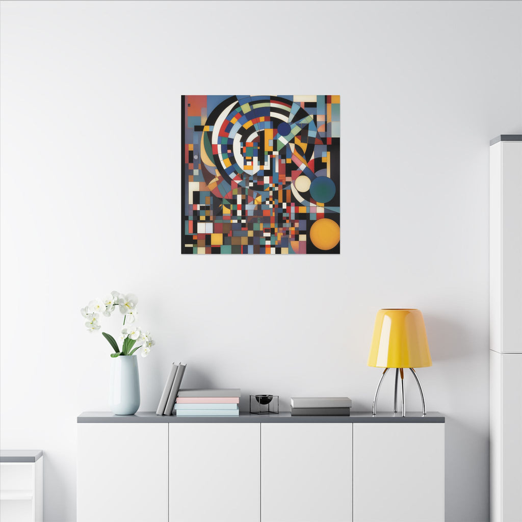 Abstract Reverie #9 gallery-wrapped canvas print â€” color wave abstract in indigo and rose, JB Studio â€” view 115