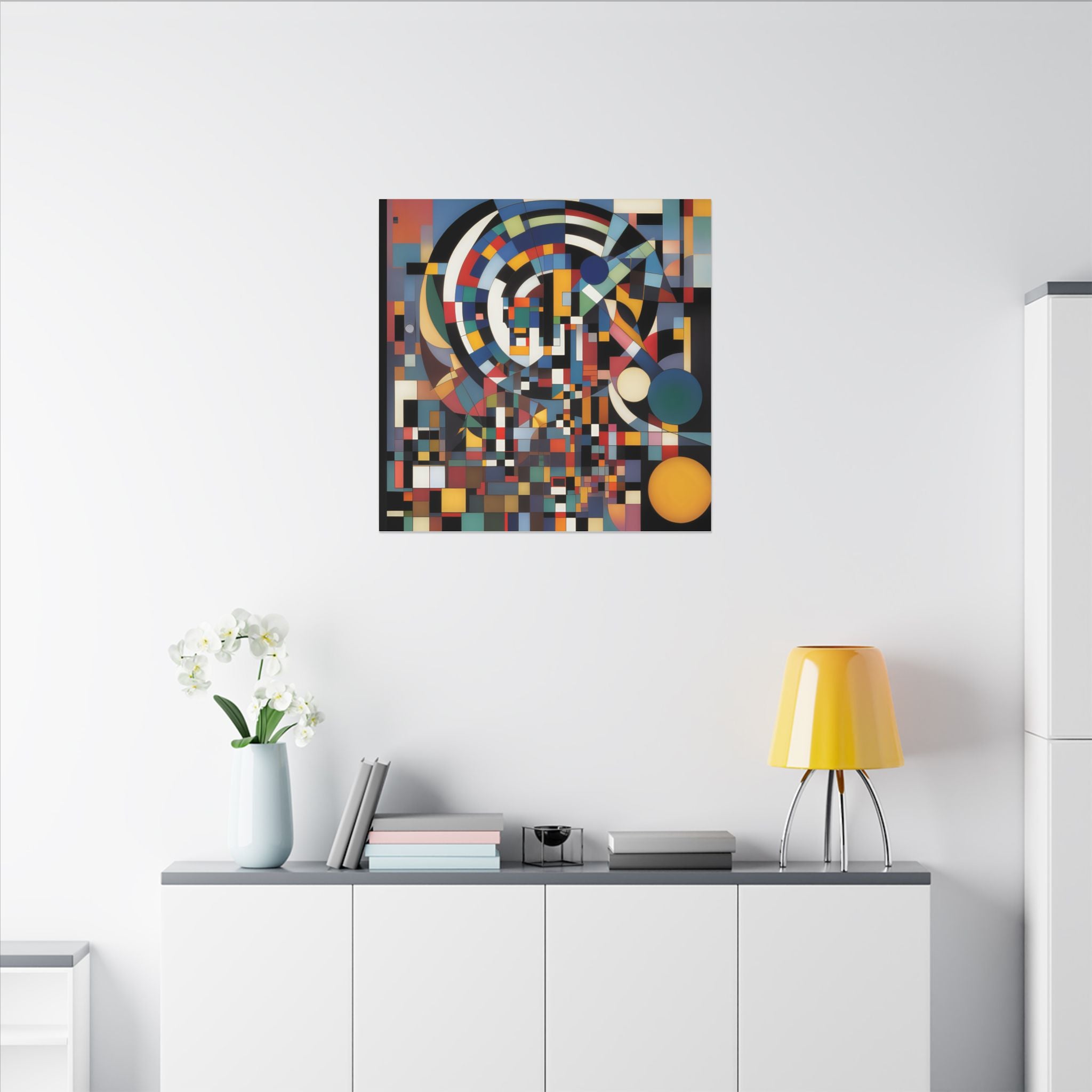Abstract Reverie #9 gallery-wrapped canvas print â€” color wave abstract in indigo and rose, JB Studio â€” view 115