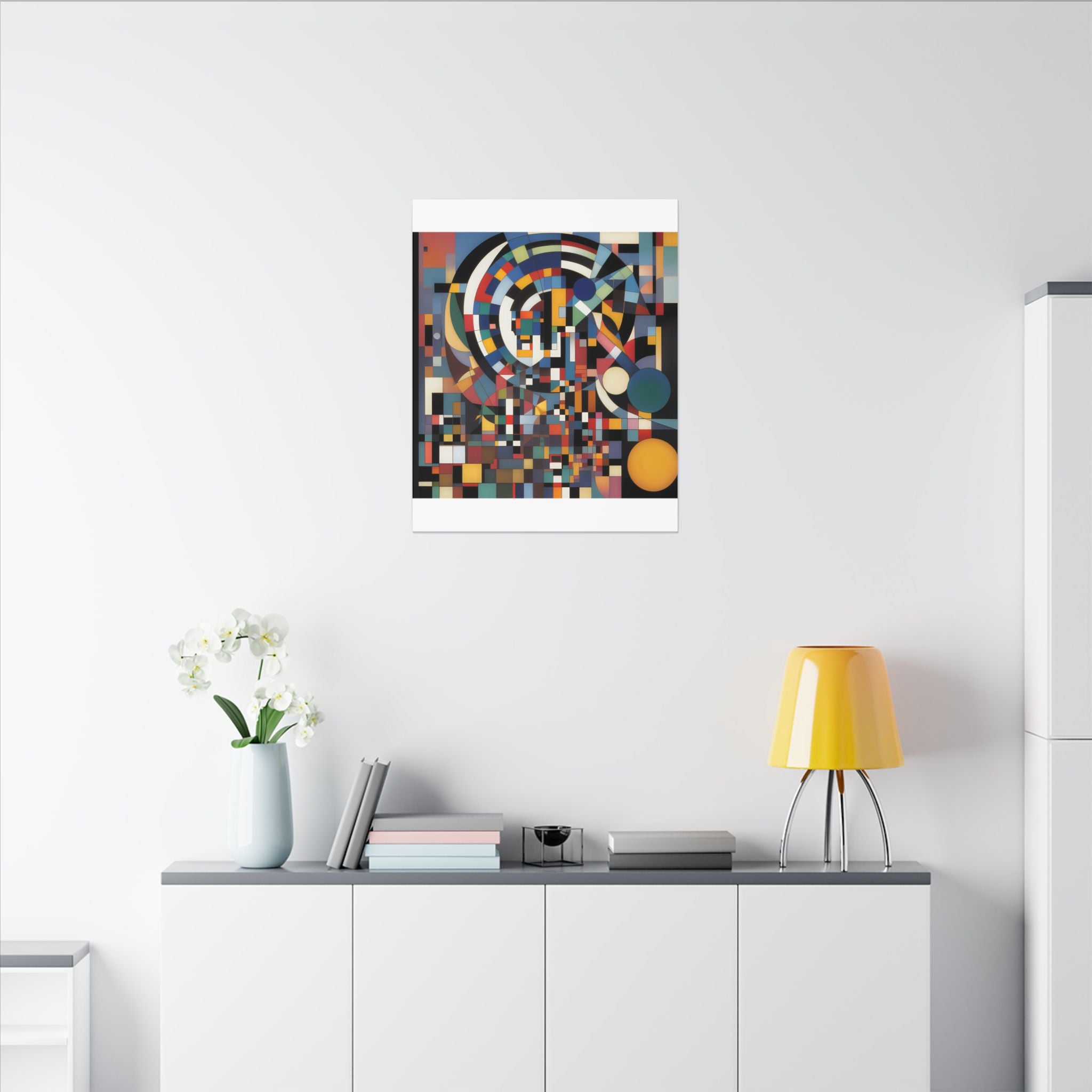 Abstract Reverie #9 gallery-wrapped canvas print â€” color wave abstract in indigo and rose, JB Studio â€” view 76
