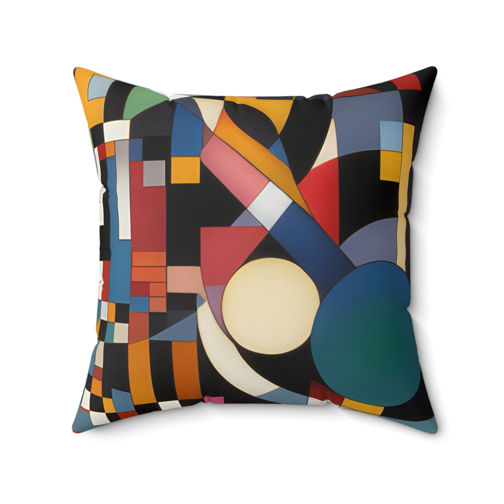 Abstract Reverie #9 throw pillow â€” indigo and blush color-wave abstract, soft poly, JB Studio â€” view 14
