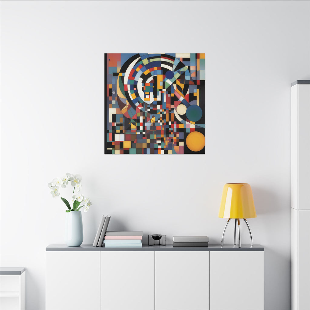 Abstract Reverie #9 gallery-wrapped canvas print â€” color wave abstract in indigo and rose, JB Studio â€” view 175