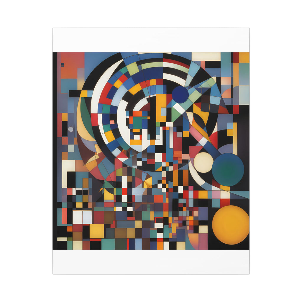 Abstract Reverie #9 gallery-wrapped canvas print â€” color wave abstract in indigo and rose, JB Studio â€” view 238