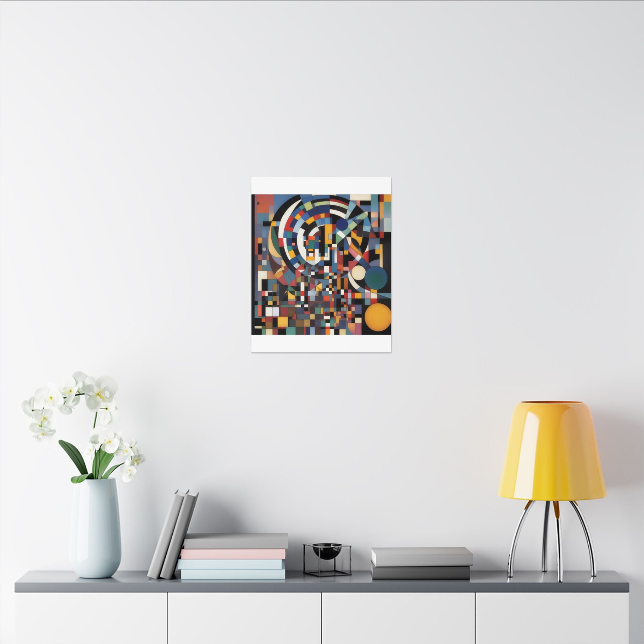 Abstract Reverie #9 gallery-wrapped canvas print â€” color wave abstract in indigo and rose, JB Studio â€” view 79