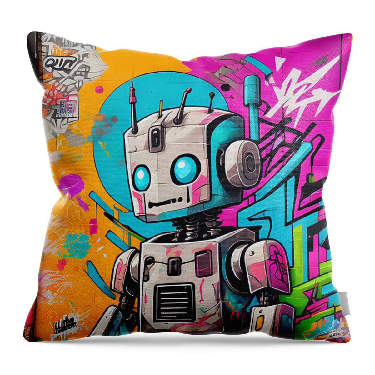Circuit Splendor Throw Pillow by JB Studio â€” main product image