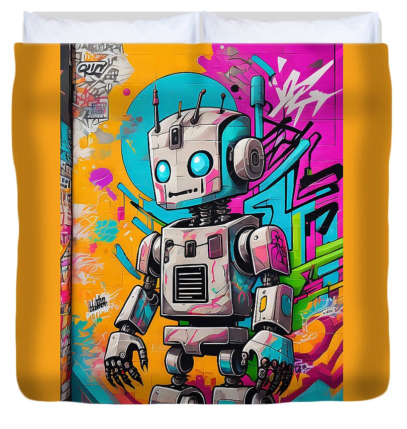 Circuit Splendor Duvet Cover by JB Studio â€” main product image