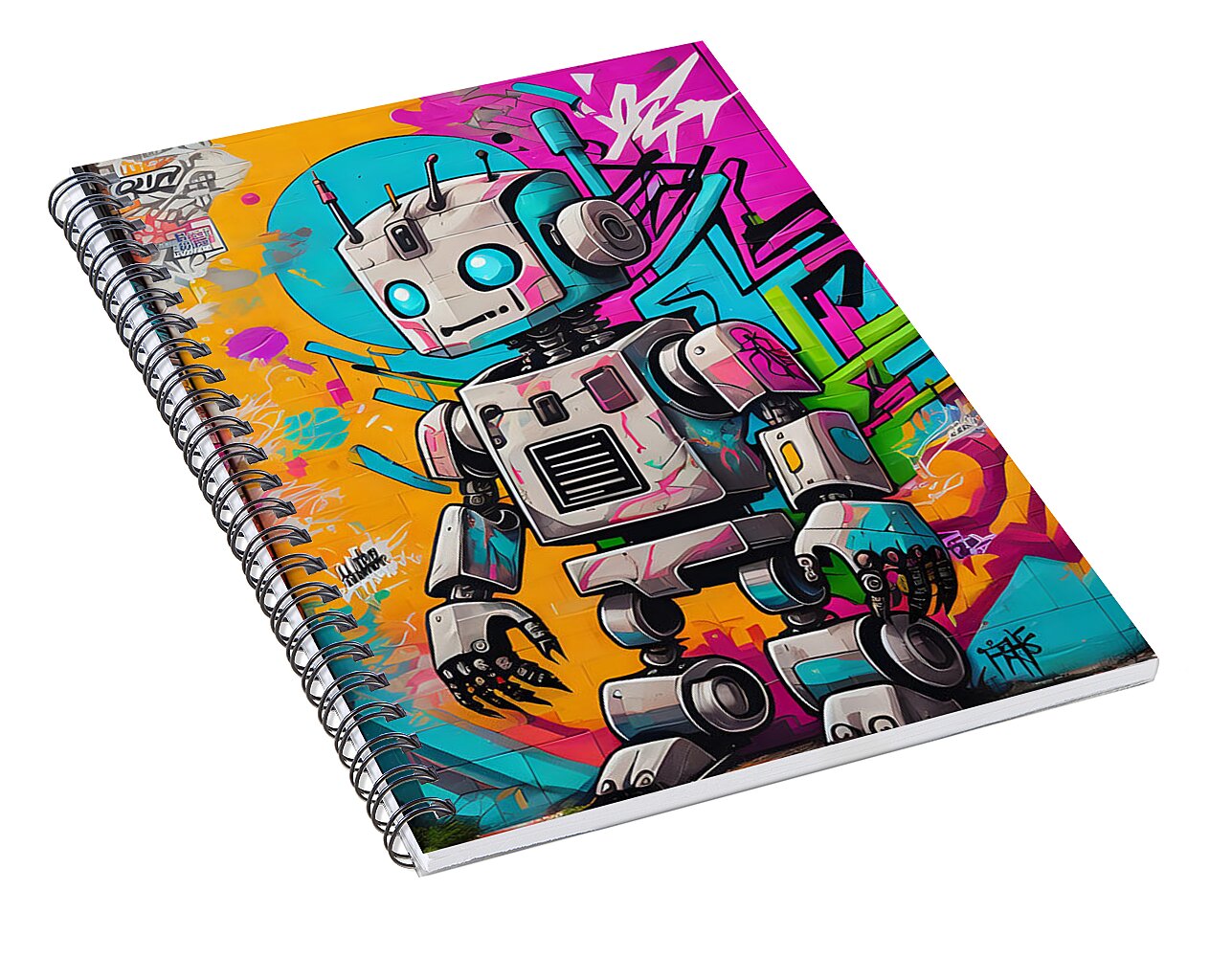 Circuit Splendor Spiral Notebook by JB Studio â€” alternate angle view