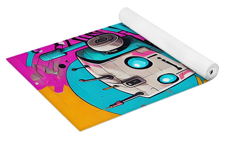 Circuit Splendor Yoga Mat by JB Studio â€” close-up detail of artwork