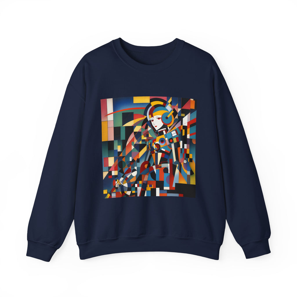 Abstract Reverie Sweatshirt by JB Studio â€” close-up detail of artwork