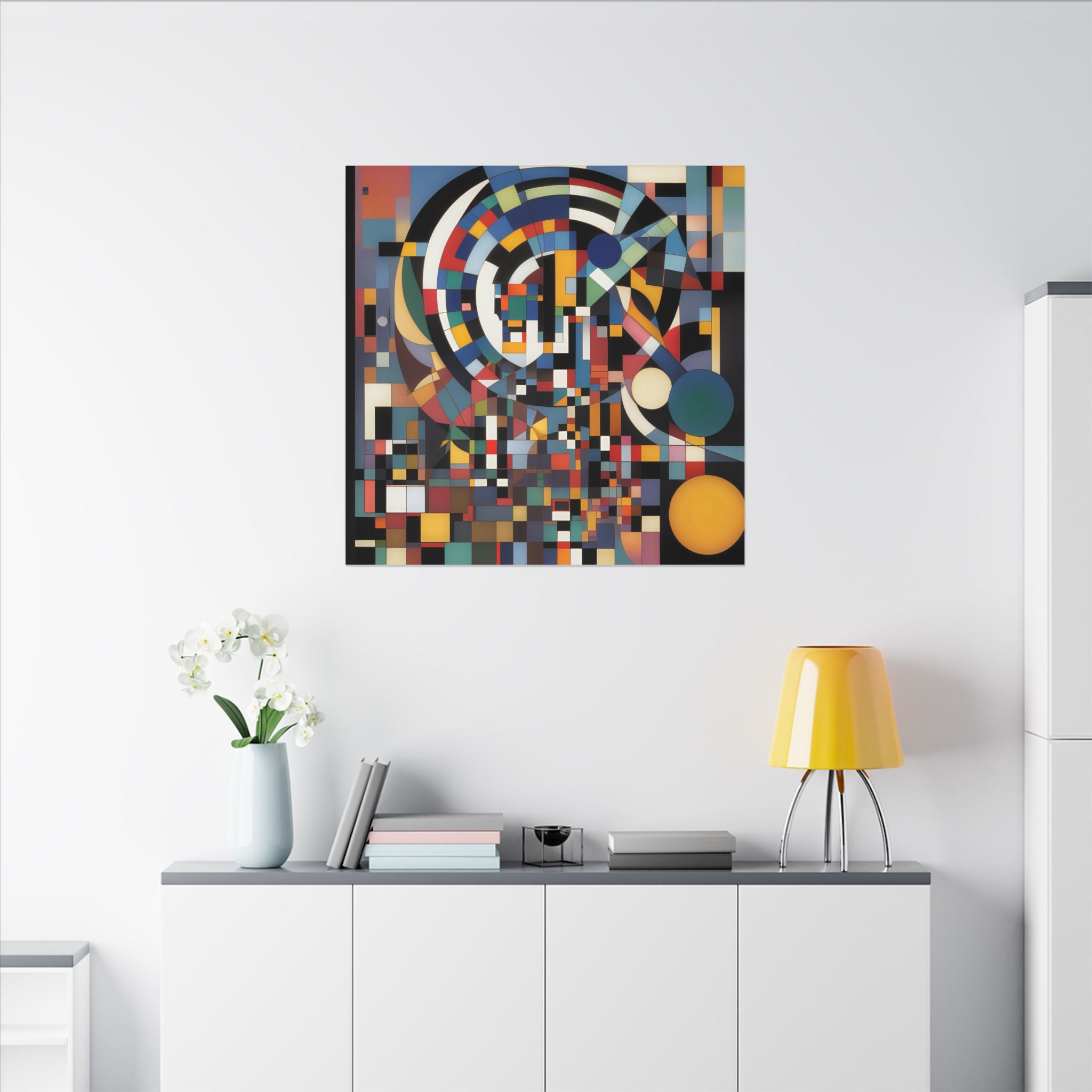 Abstract Reverie #9 gallery-wrapped canvas print â€” color wave abstract in indigo and rose, JB Studio â€” view 121