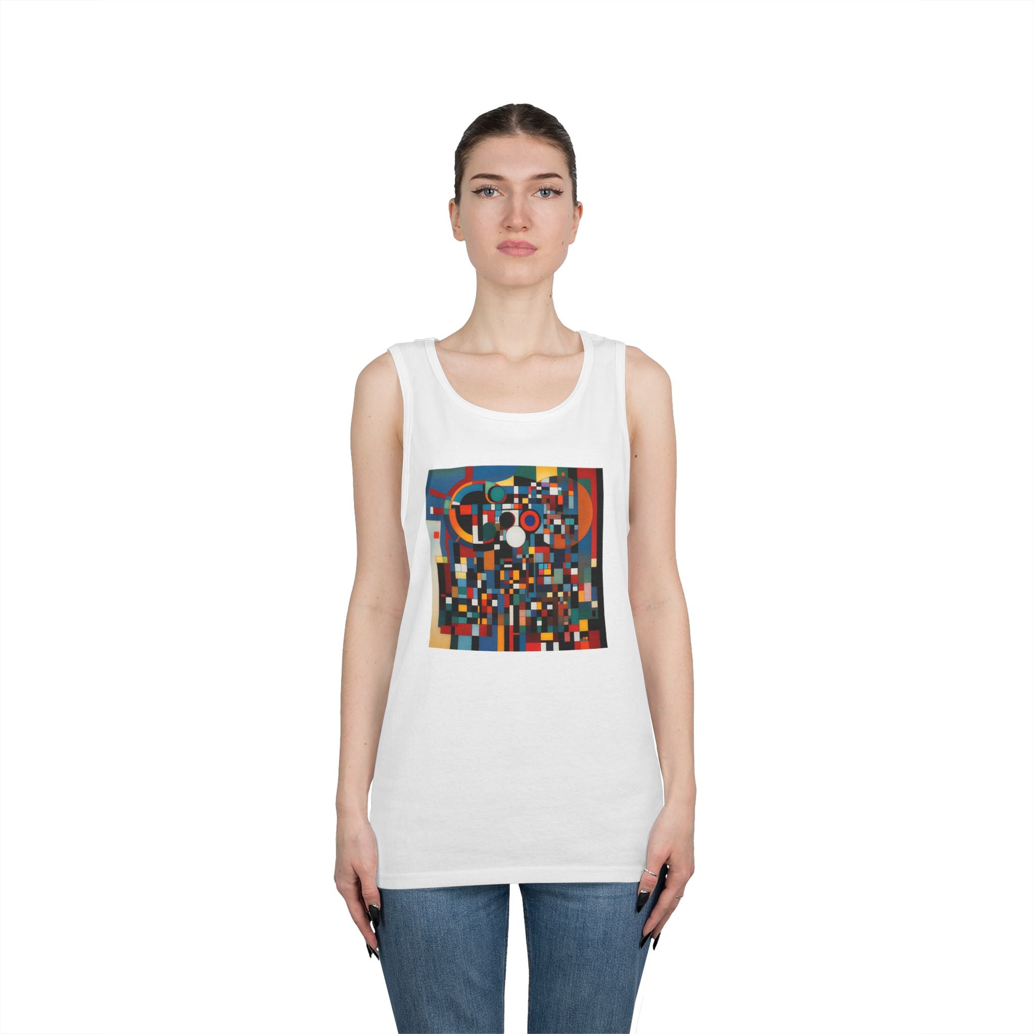 Abstract Reverie Tank Top by JB Studio â€” close-up detail of artwork