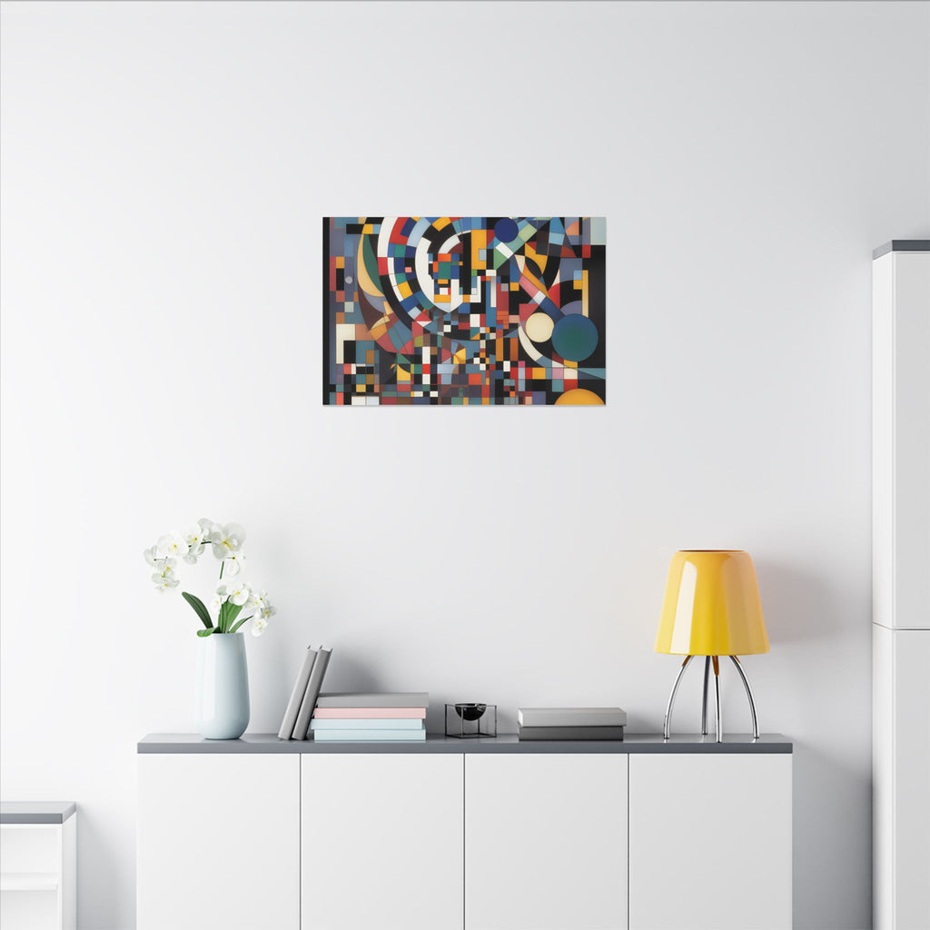 Abstract Reverie #9 gallery-wrapped canvas print â€” color wave abstract in indigo and rose, JB Studio â€” view 73