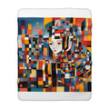 Abstract Reverie Fleece Blanket by JB Studio â€” lifestyle in-room view