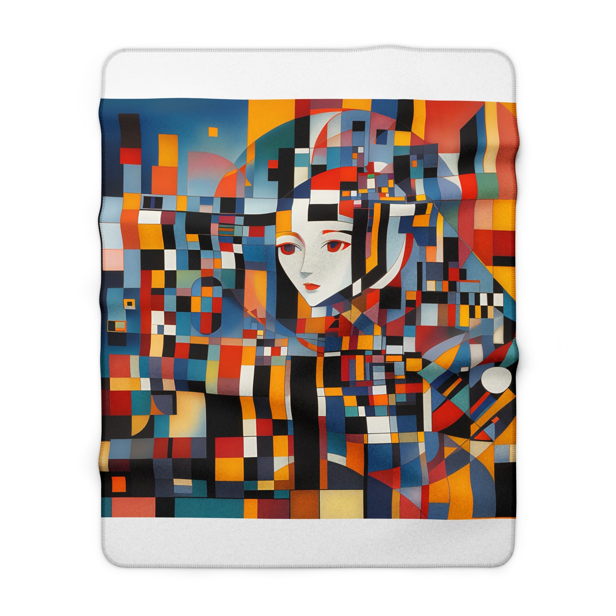 Abstract Reverie Fleece Blanket by JB Studio â€” lifestyle in-room view