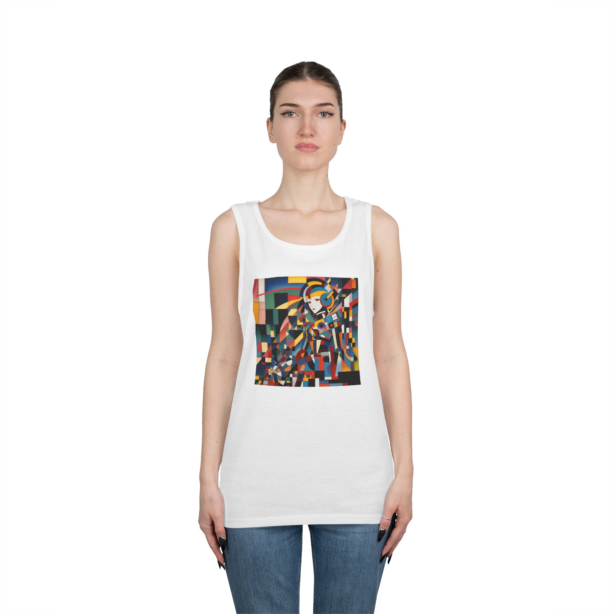 Abstract Reverie Tank Top by JB Studio â€” close-up detail of artwork