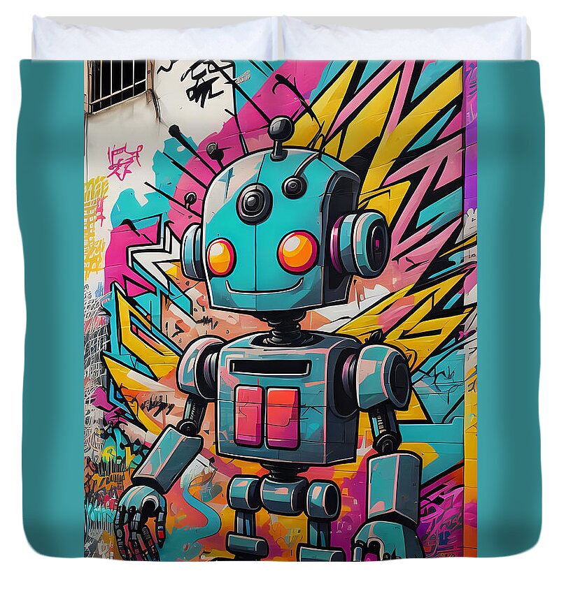 Circuit Splendor Duvet Cover by JB Studio â€” main product image