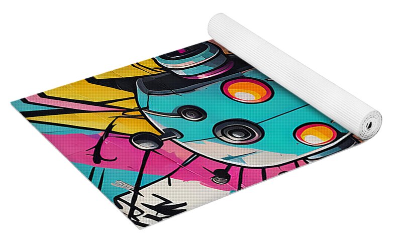 Circuit Splendor Yoga Mat by JB Studio â€” close-up detail of artwork