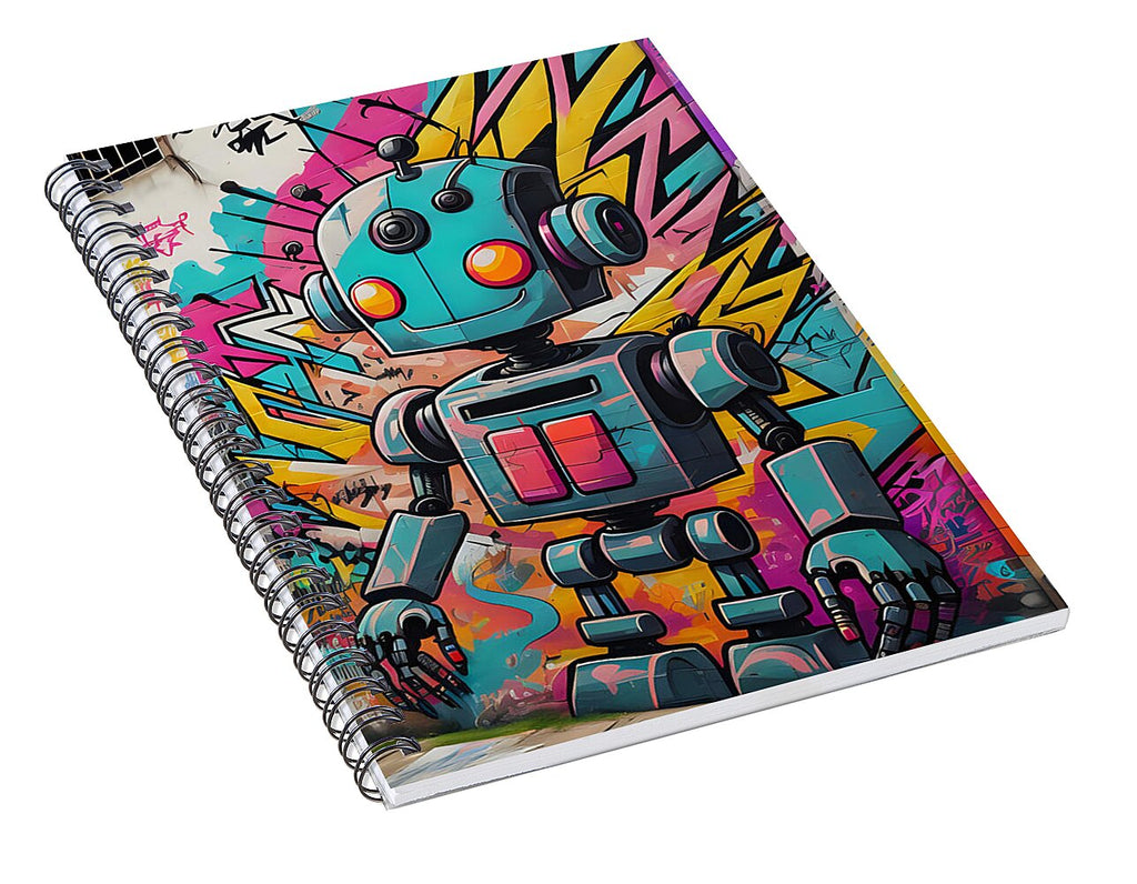 Circuit Splendor Spiral Notebook by JB Studio â€” alternate angle view