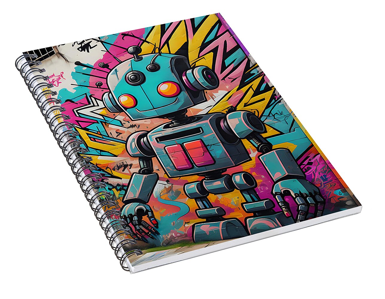 Circuit Splendor Spiral Notebook by JB Studio â€” alternate angle view
