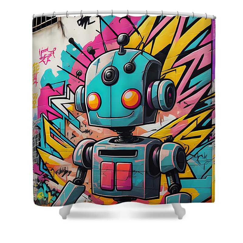 Circuit Splendor Shower Curtain by JB Studio â€” main product image