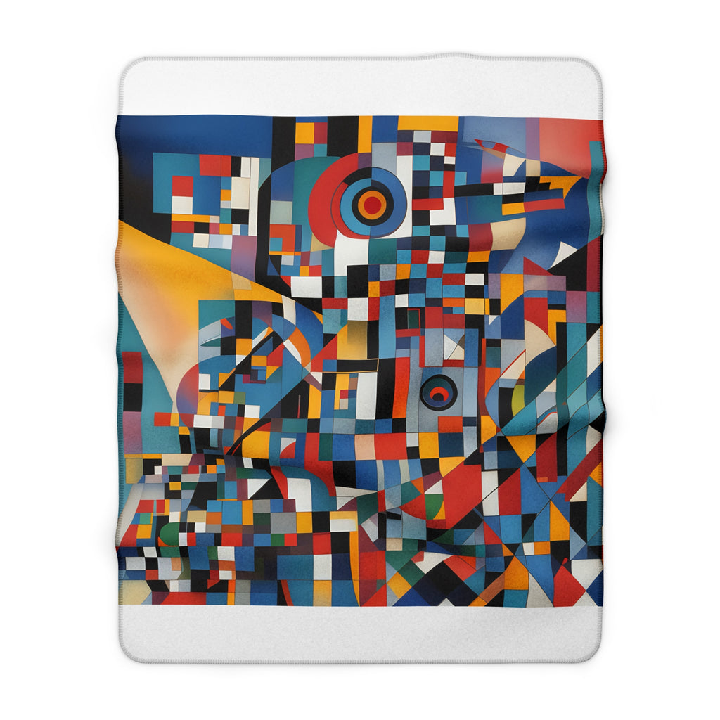 Abstract Reverie Fleece Blanket by JB Studio â€” lifestyle in-room view