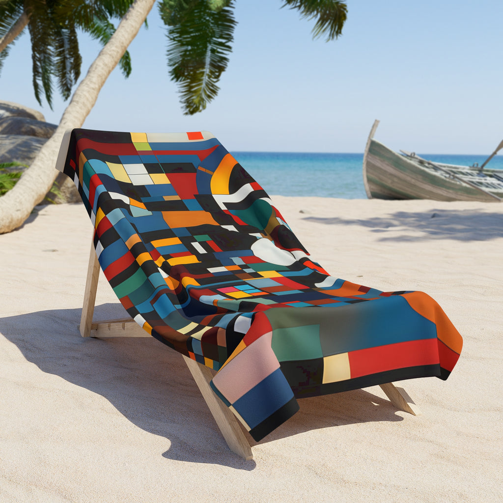 Abstract Reverie Beach Towel by JB Studio â€” close-up detail of artwork