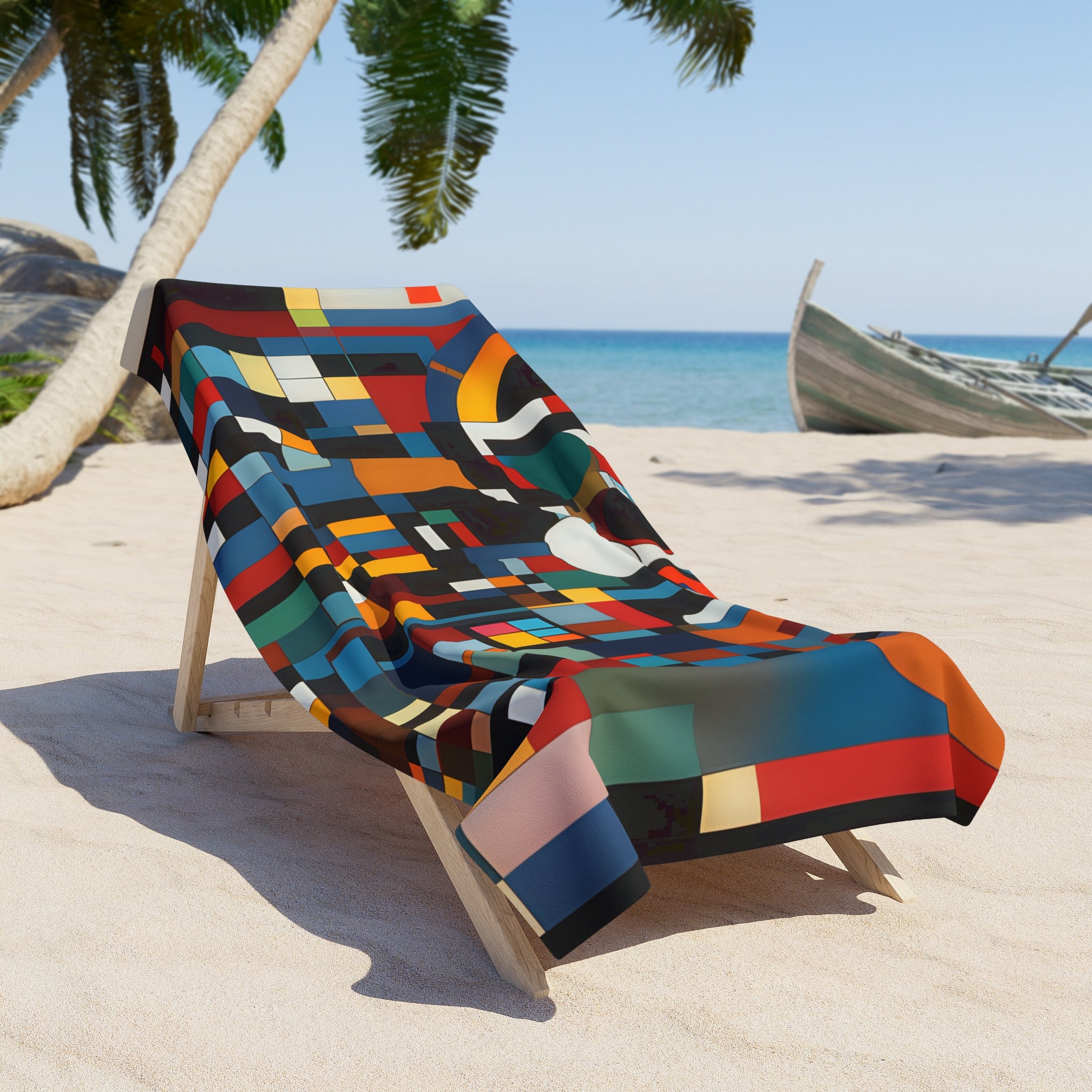 Abstract Reverie Beach Towel by JB Studio â€” close-up detail of artwork