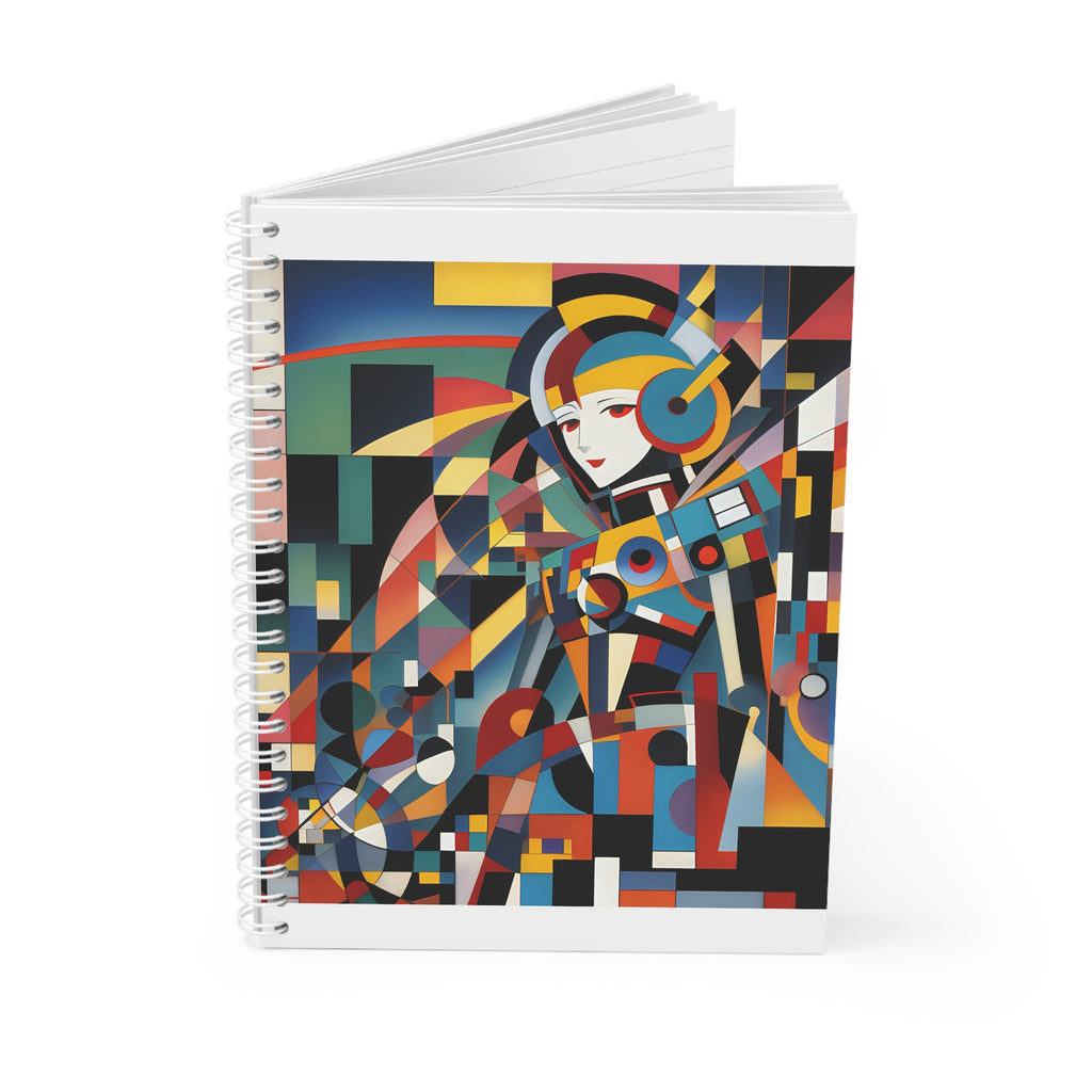 Abstract Reverie Spiral Notebook by JB Studio â€” lifestyle in-room view