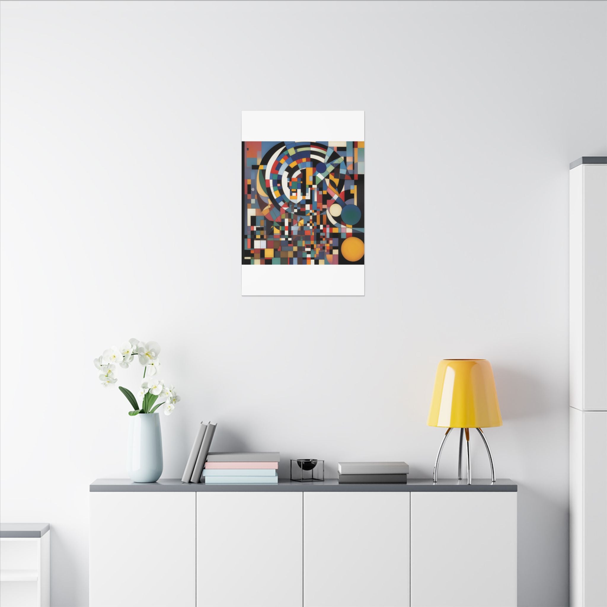 Abstract Reverie #9 gallery-wrapped canvas print â€” color wave abstract in indigo and rose, JB Studio â€” view 139