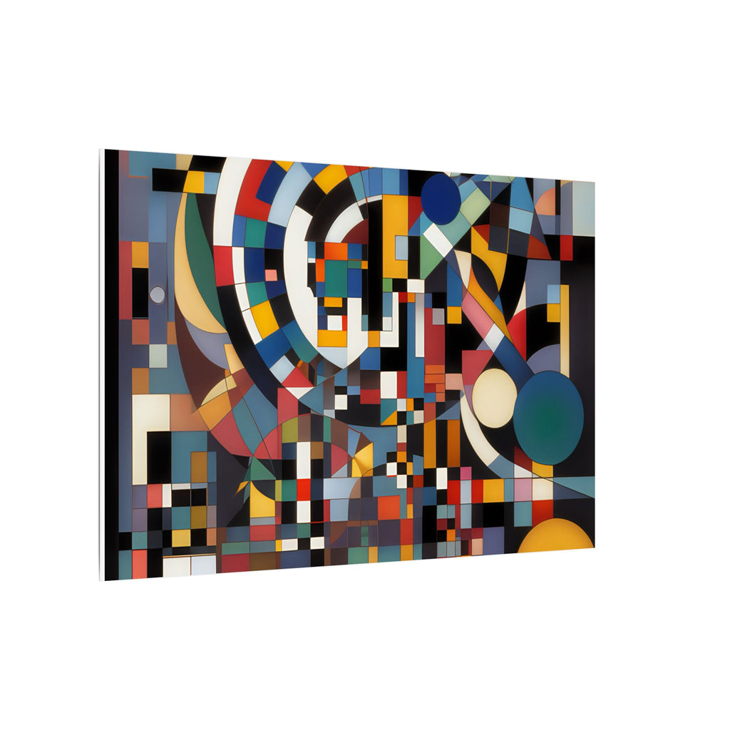 Abstract Reverie #9 gallery-wrapped canvas print â€” color wave abstract in indigo and rose, JB Studio â€” view 161