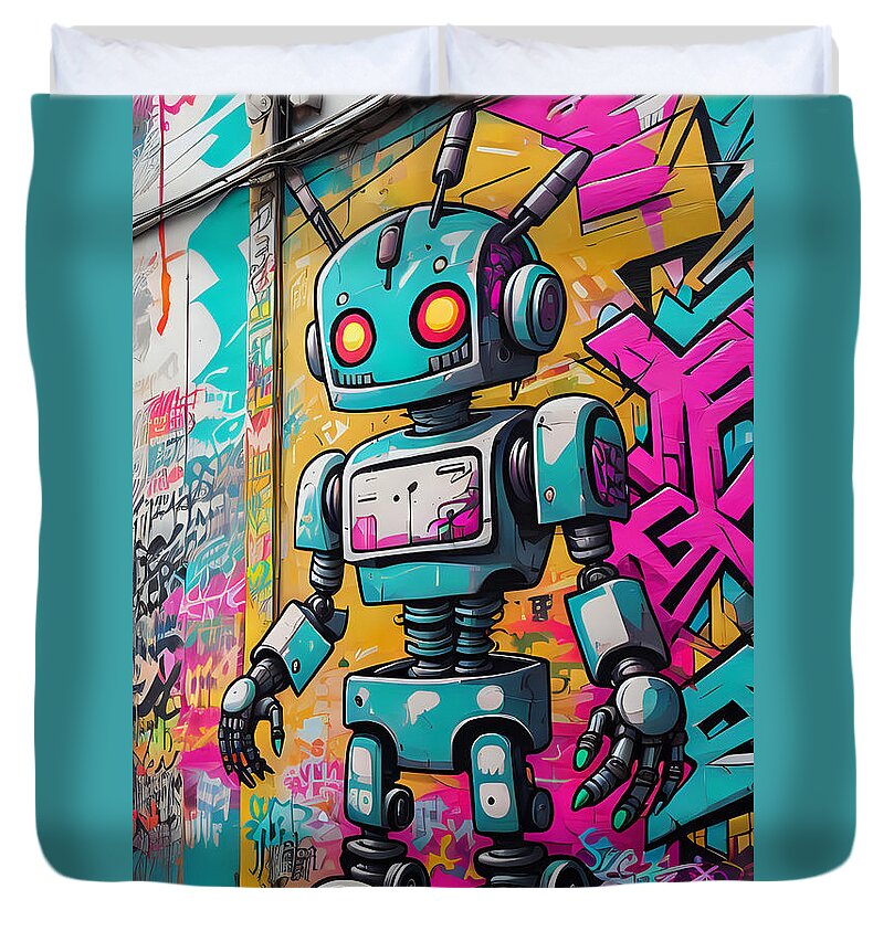 Circuit Splendor Duvet Cover by JB Studio â€” main product image