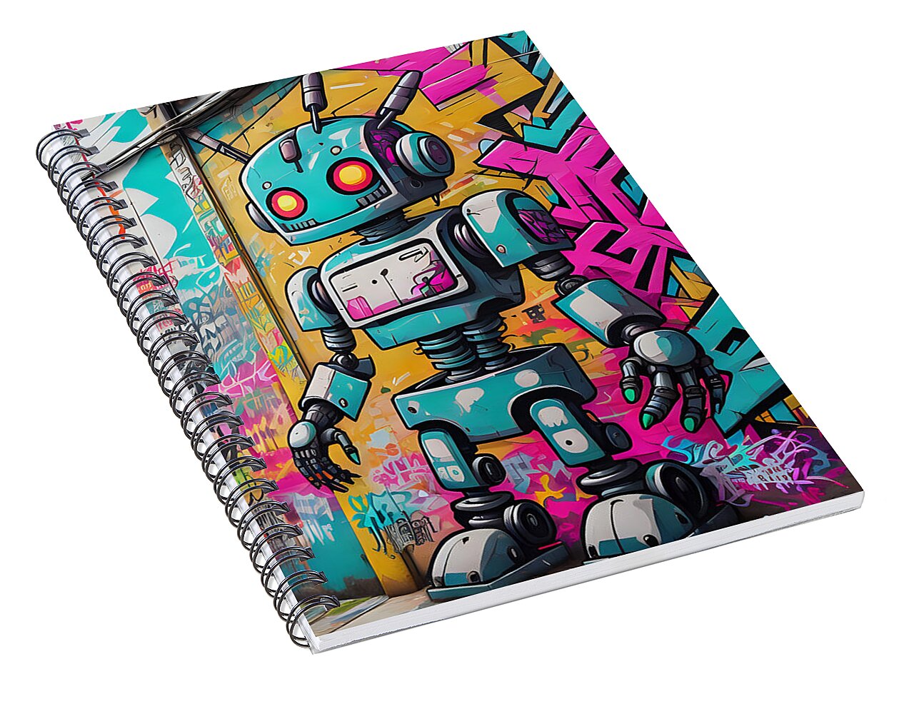 Circuit Splendor Spiral Notebook by JB Studio â€” alternate angle view