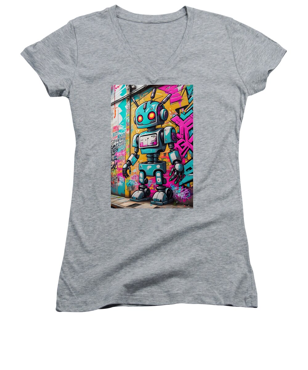 Circuit Splendor Women's V-Neck T-Shirt by JB Studio â€” main product image