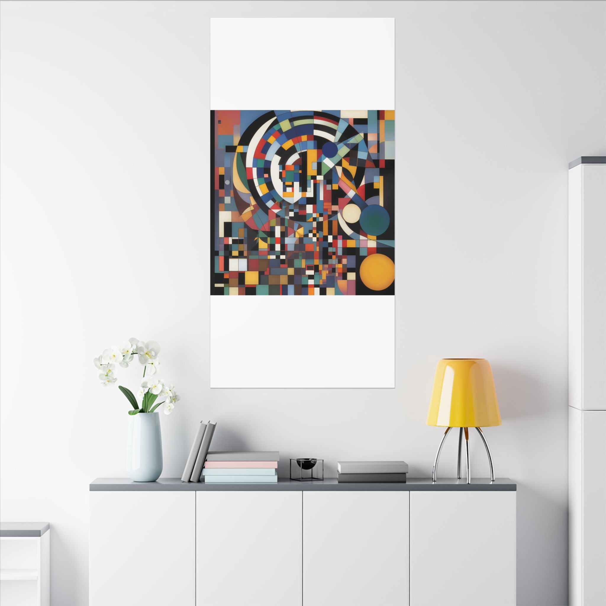Abstract Reverie #9 gallery-wrapped canvas print â€” color wave abstract in indigo and rose, JB Studio â€” view 142