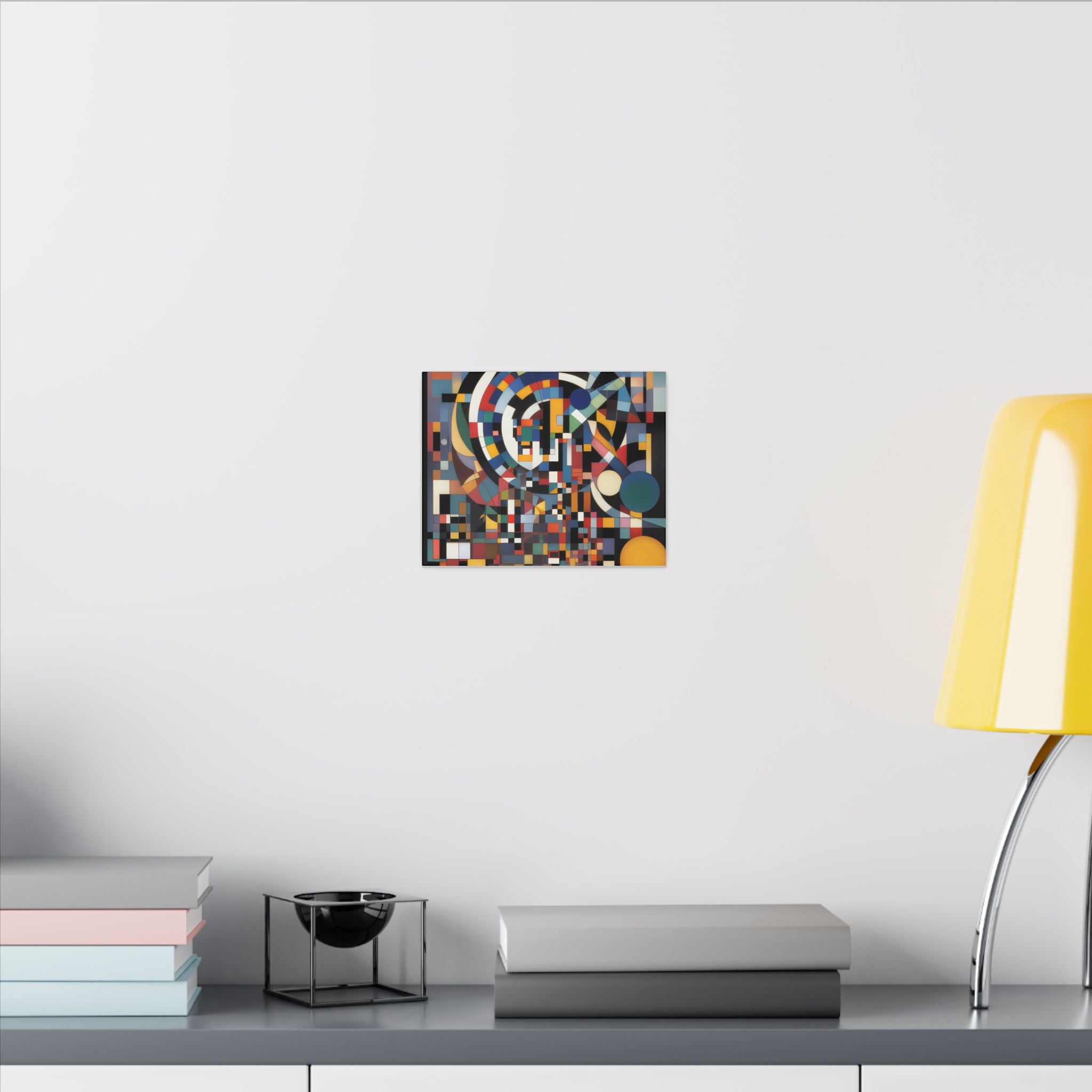 Abstract Reverie #9 gallery-wrapped canvas print â€” color wave abstract in indigo and rose, JB Studio â€” view 151